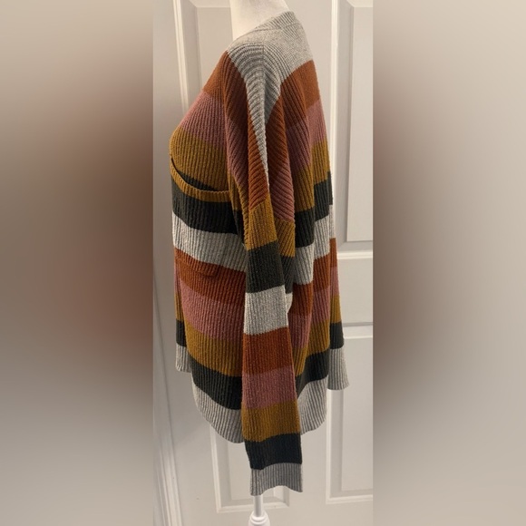 Madewell multicolor striped cotton blend pullover sweater ladies Size XL - Picture 2 of 7
